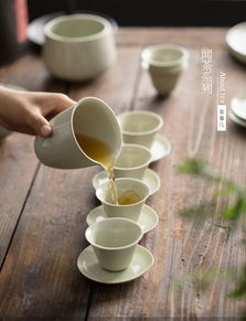 青白瓷功夫茶具套装家用陶瓷茶具家用盖碗茶杯茶壶办公礼盒套装