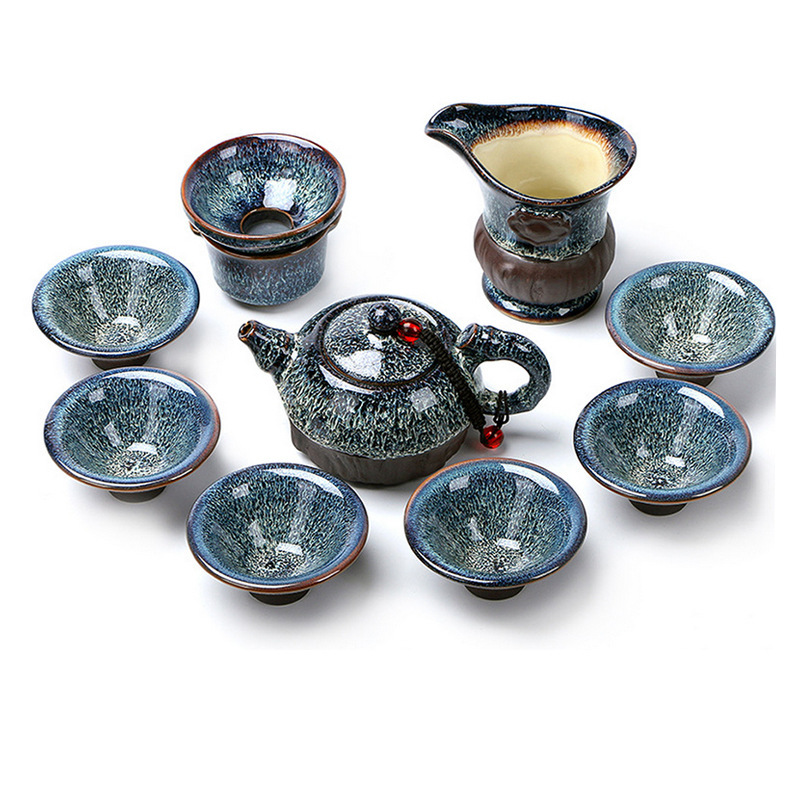 商务送礼陶瓷茶具 时尚精品盖碗茶具 手绘功夫茶具